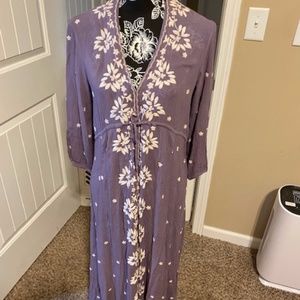 Free People Embroidered Fable dress Medium